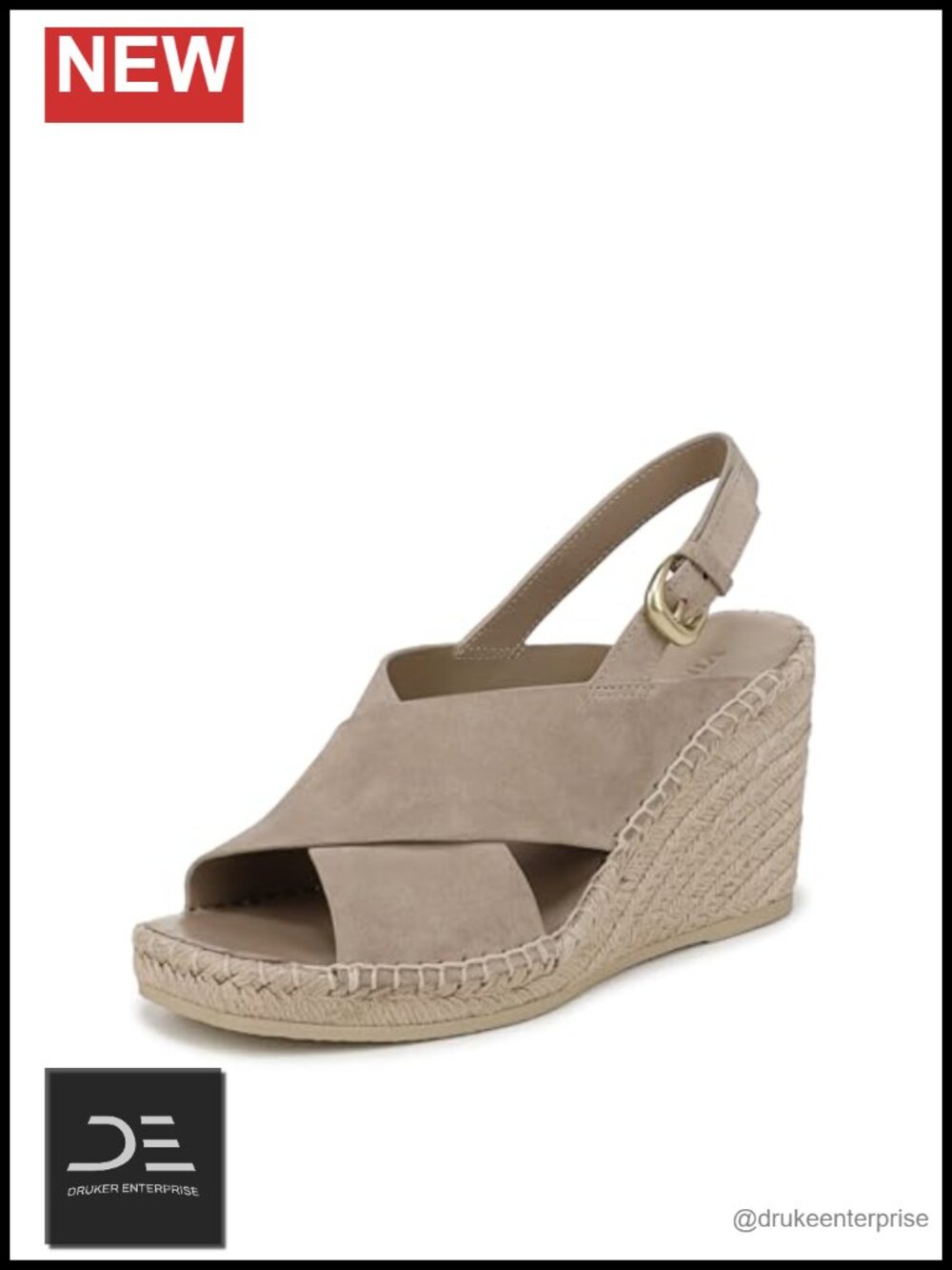 Women's Woven Leather Strappy Wedge Sandals Open Toe